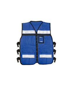 Chaleco de seguridad tipo supervisor abierto con reflejante azul G Urrea USCH42