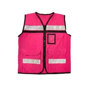 Chaleco de seguridad tipo supervisor cerrado con reflejante rosa M Urrea USCH82