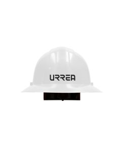 Casco de seguridad con ajuste de matraca color blanco, ala completa Urrea USH04W