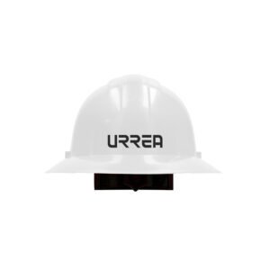 Casco de seguridad con ajuste de matraca color blanco, ala completa Urrea USH04W