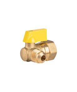 Válvula de Control de Latón, Angular para Gas, 3/8' x 1/2', Alta Resistencia para Conexiones de Gas, Clave 44819, FOSET