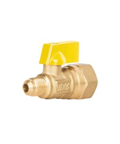 Válvula de Control de Latón para Gas, 5/16' x 1/2', Durabilidad y Estilo para Instalaciones de Gas, Clave 41060, FOSET