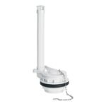 Válvula de Descarga de 3' para WC de 2 Pzas, Cadena Inox, Alta Resistencia para Instalaciones de WC, Clave 46286, FOSET