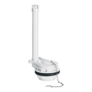Válvula de Descarga de 3' para WC de 2 Pzas, Cadena Inox, Alta Resistencia para Instalaciones de WC, Clave 46286, FOSET