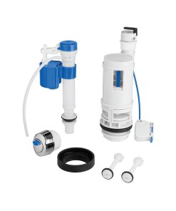 Juego de Accesorios para WC, con Sistema Dual, Alta Funcionalidad y Eficiencia para Instalaciones de WC, FOSET Foset clave 49605