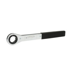 Llave de estrías pulido espejo plana de matraca métrica, 12 puntas, 30 mm Urrea WER30M