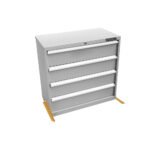 Gabinete modular fijo 4 gavetas 35" serie X Urrea X35F4