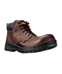 Bota de seguridad café, #24, casquillo de poliamida, cómoda y resistente para trabajos pesados, PRETUL, clave 27131.