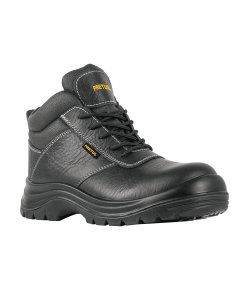 Bota de seguridad negra, #27, casquillo de poliamida, opción ideal para proteger en ambientes industriales, PRETUL, clave 25992.