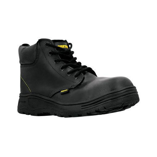 Bota de seguridad negra, #28, casquillo de poliamida, perfecta para ambientes de trabajo con condiciones exigentes, PRETUL, clave 25993.