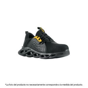 Tenis de seguridad #28, casquillo metálico, negros, PRETUL