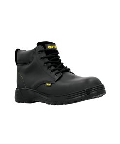 Bota de seguridad negra, #29, casquillo de poliamida, alta resistencia y confort para largas jornadas de trabajo, PRETUL, clave 25994.