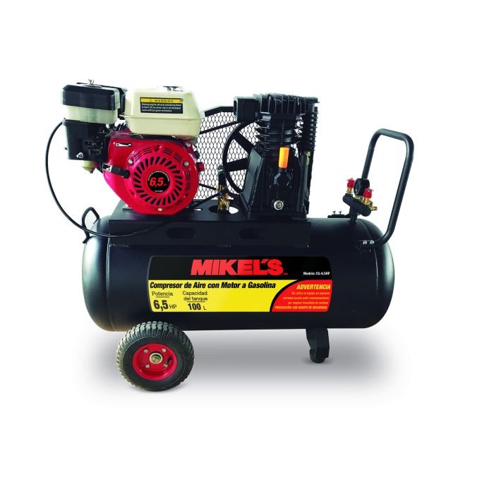 Compresor de aire 6.5 HP Motor a Gasolina (100 lts) MIKELS CG-6.5HP
