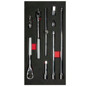 Juego de accesorios cuadro de 3/8", 9 piezas Urrea CH105