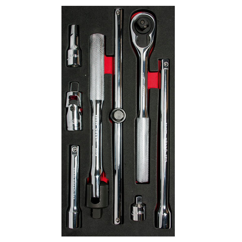 Juego de accesorios cuadro 1/2", 8 piezas Urrea CH109