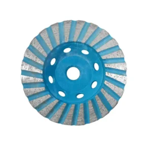 COPA DE DIAMANTE 4" AZUL PLATA  P/DESBASTE MARMOL
