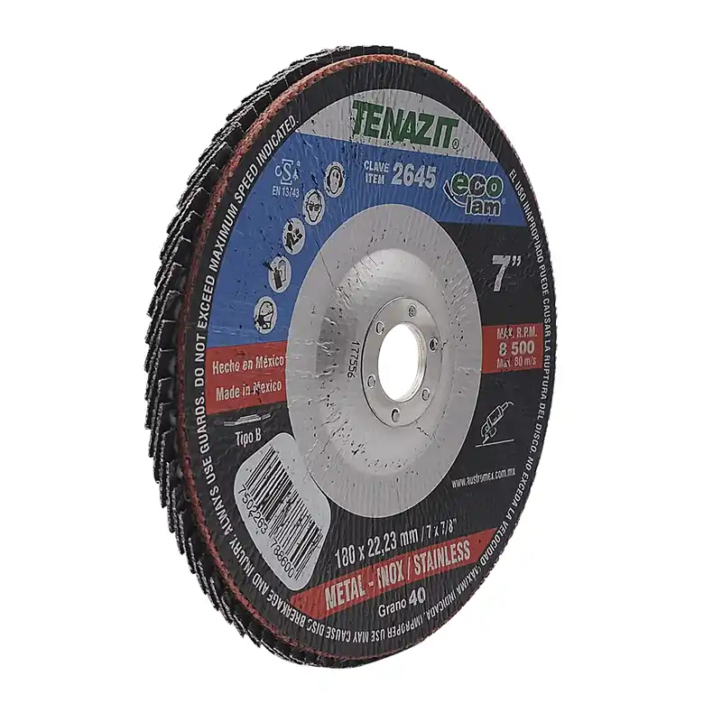 DISCO LAMINADO SUPERLAM 7" 7/8"G-40 TENAZIT