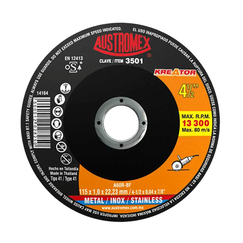 DISCO DE CORTE A/INOXIDABLE 4 1/2" X.40X7/8" KREAT
