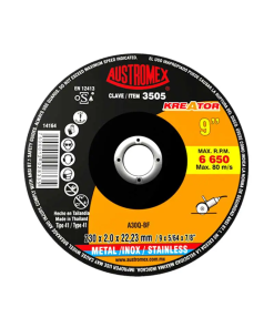 DISCO DE CORTE A/INOXIDABLE 9" X5/64X7/8" KREATOR