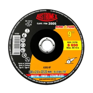 DISCO DE CORTE A/INOXIDABLE 9" X5/64X7/8" KREATOR