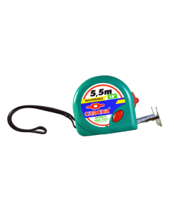 FLEXOMETRO 5.5 MTS CADENA MGA-5525 VERDE AQUA