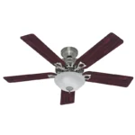 VENTILADOR ASTORIA 52" NIQUEL 5 ASPAS, MAPLE/CERE