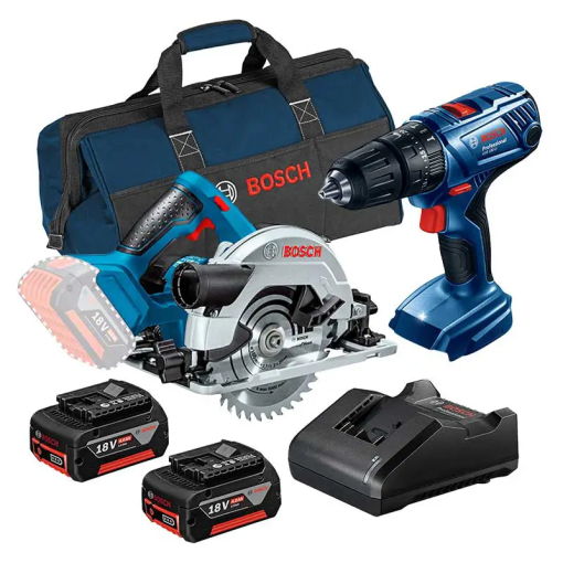 TALADRO PERCUT.1/2" 18V/SIERRA CORT./2BAT/CAR/BO