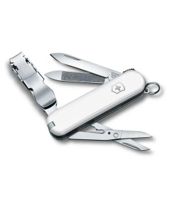 NAVAJA CORTAUÑAS CLIP 580, BLANCO, 8 USOS