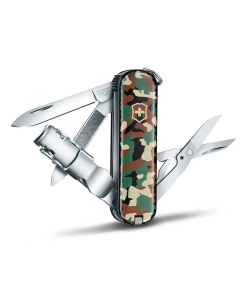 NAVAJA CORTAUÑAS CLIP 580, CAMUFLAJE VERDE, 8 USOS