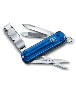 NAVAJA CORTAUÑAS CLIP580, AZUL TRANSPARENTE,8 USOS