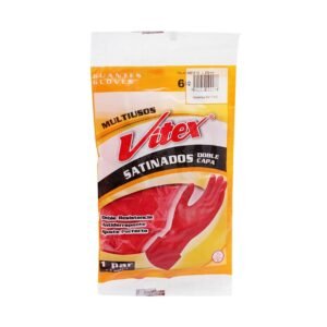 Guantes de Uso General Vitex Multiusos Rojo Talla 6.5 - Par, Máxima Seguridad y Flexibilidad para Uso Diario en Diferentes Tareas