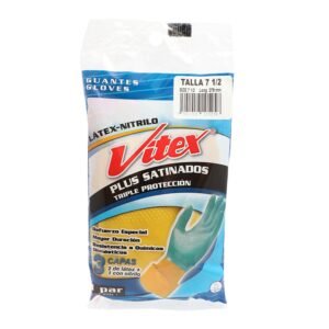 Guantes de Protección Vitex Plus Satinado Talla 7.5 - Par, Revestimiento Suave y Antideslizante, Mayor Durabilidad y Confort