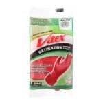 Guantes de Látex Vitex Clásico Talla 7.5 - Par, Resistentes al Agua y Químicos, Agarre Seguro para Múltiples Aplicaciones