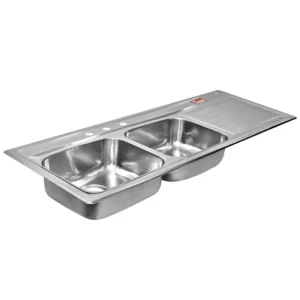FREGADERO 140 X 51 P/EMPOTRAR 2 TINAS DER A/INOX