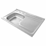 FREGADERO 80 X 50 SOBREPONER 1 TINA DER A/INOX