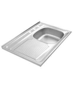 FREGADERO  80 X 50 SOBREPONER 1 TINA IZQ A/INOX