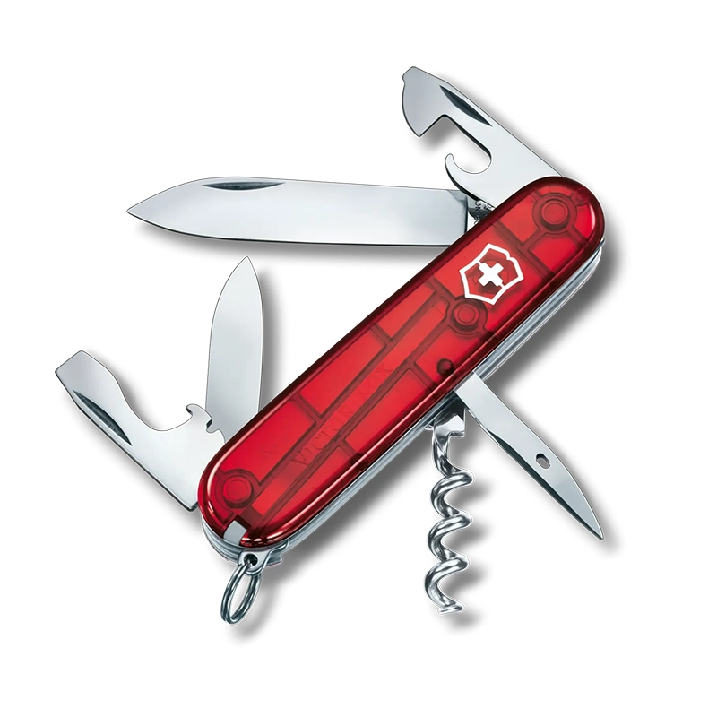 NAVAJA SPARTAN ROJA TRANSP 12 FUN 91MM VICTORINOX