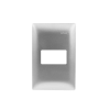 PLACA DE  1 V. PLATA HORIZONTAL ROYER CIEN