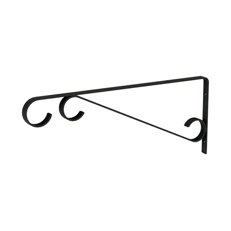 MENSULA NEGRA 13.5X39CM SOPORTE P/COLGAR MACETAS