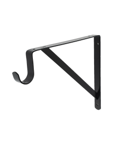 MENSULA NEGRA 28X32.5CM DECORATIVA C/GANCHO P/TUBO