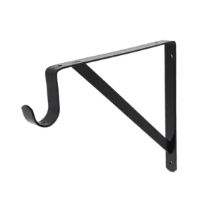 MENSULA NEGRA 28X32.5CM DECORATIVA C/GANCHO P/TUBO