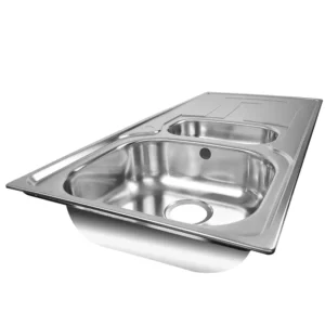 FREGADERO 100 X 50 P/EMPOTRAR 2 TINAS DER A/INOX