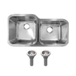 FREGADERO 88 X 47 SOBREPONER 2 TINAS A/INOX