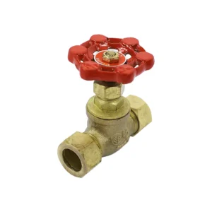 VALVULA GLOBO 1/2 COMPRESION LATON 125 PSI