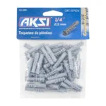 TAQUETE 6.30 MM 1/4" DE PLASTICO 50PZ AKSI