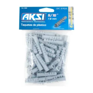 TAQUETE  7.90 MM   5/16"  DE PLASTICO 50PZ AKSI
