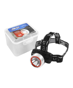 LINTERNA DE MINERO 1 LED C/BATERIA LITIO AKSI