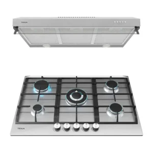 PARRILLA GAS 5Q A/INOX 75CM +CAMPANA 80 CM A/INOX
