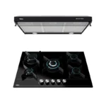 PARRILLA GAS 5Q VITROCER 76CM +CAMPANA 80CM NEGRO