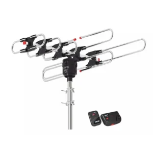 ANTENA DIGITAL HDTV CONTROL REMOTO GIRATORIA AKSI